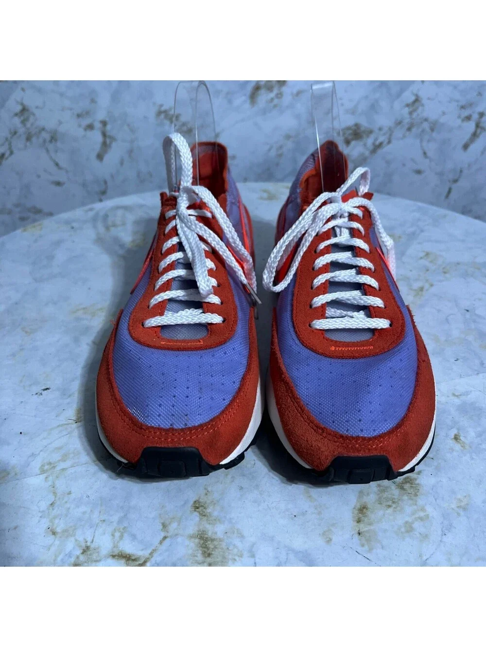 Nike Waffle One Womens Sz 8.5 Running Shoes Red Purple Athletic Trainer Sneakers
